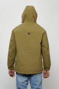 Купить Куртка молодежная мужская весенняя с капюшоном горчичного цвета 7311G, фото 4