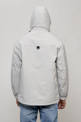 Купить Куртка молодежная мужская весенняя с капюшоном светло-серого цвета 7311SS, фото 4