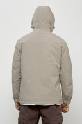 Купить Куртка молодежная мужская весенняя с капюшоном бежевого цвета 7312B, фото 4