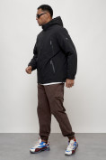 Купить Куртка молодежная мужская весенняя с капюшоном черного цвета 7312Ch, фото 15