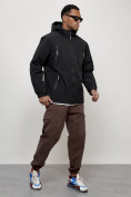 Купить Куртка молодежная мужская весенняя с капюшоном черного цвета 7312Ch, фото 16