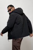 Купить Куртка молодежная мужская весенняя с капюшоном черного цвета 7312Ch, фото 7