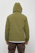 Купить Куртка молодежная мужская весенняя с капюшоном цвета хаки 7312Kh, фото 11