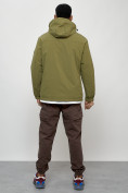 Купить Куртка молодежная мужская весенняя с капюшоном цвета хаки 7312Kh, фото 4