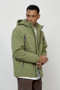 Купить Куртка молодежная мужская весенняя с капюшоном зеленого цвета 7312Z, фото 12