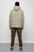 Купить Куртка молодежная мужская весенняя с капюшоном бежевого цвета 7317B, фото 4