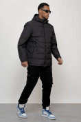 Купить Куртка молодежная мужская весенняя с капюшоном черного цвета 7317Ch, фото 12