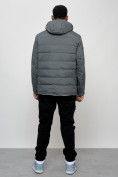 Купить Куртка молодежная мужская весенняя с капюшоном темно-серого цвета 7317TC, фото 11