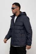 Купить Куртка молодежная мужская весенняя с капюшоном темно-синего цвета 7317TS, фото 7