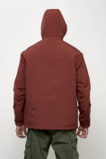 Купить Куртка молодежная мужская весенняя с капюшоном бордового цвета 7322Bo, фото 4