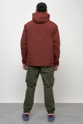 Купить Куртка молодежная мужская весенняя с капюшоном бордового цвета 7322Bo, фото 8