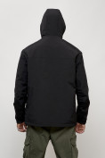 Купить Куртка молодежная мужская весенняя с капюшоном черного цвета 7322Ch, фото 4
