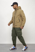 Купить Куртка молодежная мужская весенняя с капюшоном горчичного цвета 7322G, фото 11