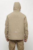 Купить Куртка молодежная мужская весенняя с капюшоном бежевого цвета 7323B, фото 6