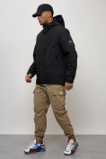 Купить Куртка молодежная мужская весенняя с капюшоном черного цвета 7323Ch, фото 11