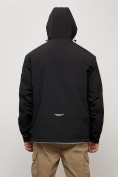 Купить Куртка молодежная мужская весенняя с капюшоном черного цвета 7323Ch, фото 15
