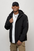Купить Куртка молодежная мужская весенняя с капюшоном черного цвета 7323Ch, фото 7