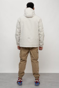 Купить Куртка молодежная мужская весенняя с капюшоном светло-серого цвета 7323SS, фото 4