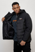 Купить Куртка спортивная великан мужская с капюшоном черного цвета 7328Ch, фото 13