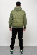 Купить Куртка спортивная мужская весенняя с капюшоном зеленого цвета 7335Z, фото 13