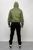 Купить Куртка спортивная мужская весенняя с капюшоном зеленого цвета 7335Z, фото 16