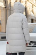 Купить Куртка зимняя женская с капюшоном модная бежевого цвета 7341B, фото 2