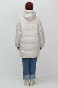 Купить Куртка зимняя женская с капюшоном модная бежевого цвета 7341B, фото 12