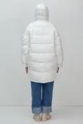 Купить Куртка зимняя женская с капюшоном модная белого цвета 7341Bl, фото 18