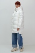 Купить Куртка зимняя женская с капюшоном модная белого цвета 7341Bl, фото 21