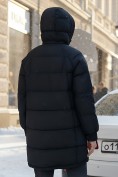 Купить Куртка зимняя женская с капюшоном модная черного цвета 7341Ch, фото 2