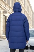 Купить Куртка зимняя женская с капюшоном модная синего цвета 7341S, фото 2