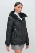 Купить Куртка зимняя женская из овчина стильная и модная черного цвета 7348Ch, фото 9