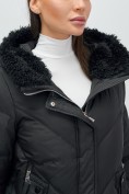 Купить Куртка зимняя женская из овчина стильная и модная черного цвета 7348Ch, фото 11