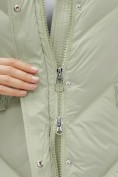 Купить Куртка зимняя женская из овчина стильная и модная салатового цвета 7348Sl, фото 10