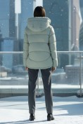 Купить Куртка зимняя женская из овчина стильная и модная салатового цвета 7348Sl, фото 3