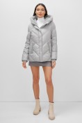 Купить Куртка зимняя женская из овчина стильная и модная серого цвета 7348Sr, фото 9