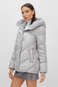 Купить Куртка зимняя женская из овчина стильная и модная серого цвета 7348Sr, фото 16