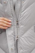 Купить Куртка зимняя женская из овчина стильная и модная серого цвета 7348Sr, фото 20