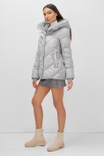 Купить Куртка зимняя женская из овчина стильная и модная серого цвета 7348Sr, фото 11