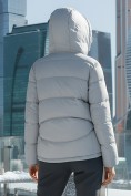Купить Куртка зимняя женская из овчина стильная и модная серого цвета 7348Sr, фото 3