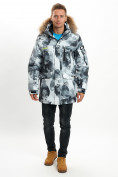 Купить Mолодежная зимняя куртка мужская серого цвета 737Sr
