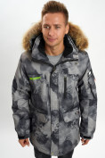 Купить Mолодежная зимняя куртка мужская темно-серого цвета 737TC, фото 7