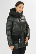 Купить Куртка зимняя болотного цвета 7389Bt, фото 8