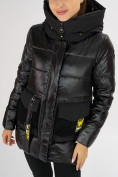 Купить Куртка зимняя черного цвета 7389Ch, фото 11