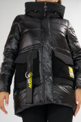 Купить Куртка зимняя черного цвета 7389Ch, фото 14