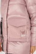 Купить Куртка зимняя розового цвета 7389R, фото 9
