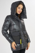 Купить Куртка зимняя темно-серого цвета 7389TC, фото 10