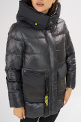 Купить Куртка зимняя темно-серого цвета 7389TC, фото 12