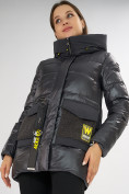 Купить Куртка зимняя темно-серого цвета 7389TC, фото 14