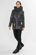 Купить Куртка зимняя темно-серого цвета 7389TC, фото 2
